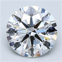 Natural Diamond 2.01 Carats, Round with Excellent Cut, F Color, SI1 Clarity and Certified by GIA