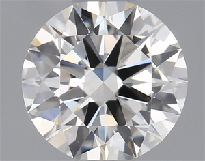 Picture of Natural Diamond 0.52 Carats, Round with Excellent Cut, J Color, VVS1 Clarity and Certified by GIA