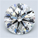 Natural Diamond 2.30 Carats, Round with Excellent Cut, H Color, VVS1 Clarity and Certified by GIA