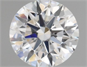 Natural Diamond 0.44 Carats, Round with Excellent Cut, F Color, VS2 Clarity and Certified by GIA