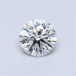 Picture of Natural Diamond 0.41 Carats, Round with Excellent Cut, G Color, VVS2 Clarity and Certified by GIA