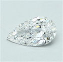 Natural Diamond 0.71 Carats, Pear with  Cut, D Color, VVS1 Clarity and Certified by GIA