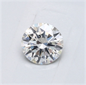 Natural Diamond 0.55 Carats, Round with Excellent Cut, H Color, I1 Clarity and Certified by GIA