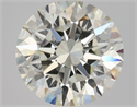 Natural Diamond 2.11 Carats, Round with Excellent Cut, J Color, VVS1 Clarity and Certified by IGI