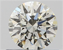 Natural Diamond 0.56 Carats, Round with Excellent Cut, K Color, SI1 Clarity and Certified by GIA