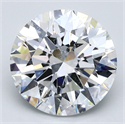 Natural Diamond 5.01 Carats, Round with Excellent Cut, D Color, SI2 Clarity and Certified by GIA