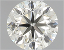 Natural Diamond 0.40 Carats, Round with Good Cut, J Color, VVS1 Clarity and Certified by IGI