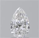 Natural Diamond 1.01 Carats, Pear with  Cut, D Color, VVS2 Clarity and Certified by GIA