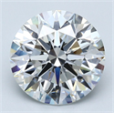 Natural Diamond 3.52 Carats, Round with Excellent Cut, F Color, VS2 Clarity and Certified by GIA