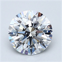 Natural Diamond 1.90 Carats, Round with Excellent Cut, D Color, VVS2 Clarity and Certified by GIA