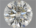 Natural Diamond 0.61 Carats, Round with Excellent Cut, K Color, VVS2 Clarity and Certified by IGI