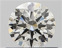 Natural Diamond 0.50 Carats, Round with Excellent Cut, J Color, SI1 Clarity and Certified by GIA