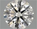 Natural Diamond 0.44 Carats, Round with Excellent Cut, H Color, VS2 Clarity and Certified by IGI