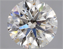 Natural Diamond 0.55 Carats, Round with Excellent Cut, J Color, SI1 Clarity and Certified by GIA