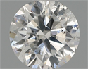 Natural Diamond 0.44 Carats, Round with Very Good Cut, F Color, SI2 Clarity and Certified by IGI