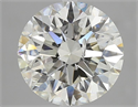 Natural Diamond 3.66 Carats, Round with Excellent Cut, H Color, SI2 Clarity and Certified by IGI