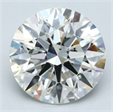 Natural Diamond 3.08 Carats, Round with Excellent Cut, I Color, VS2 Clarity and Certified by GIA