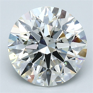 Picture of Natural Diamond 3.08 Carats, Round with Excellent Cut, I Color, VS2 Clarity and Certified by GIA