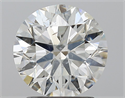 Natural Diamond 2.06 Carats, Round with Excellent Cut, J Color, SI2 Clarity and Certified by GIA