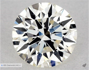 Picture of Natural Diamond 0.52 Carats, Round with Excellent Cut, K Color, VVS1 Clarity and Certified by GIA