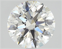 Natural Diamond 2.01 Carats, Round with Excellent Cut, H Color, VS2 Clarity and Certified by GIA