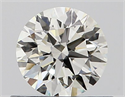 Natural Diamond 0.53 Carats, Round with Excellent Cut, J Color, VS2 Clarity and Certified by GIA