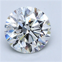 Natural Diamond 2.51 Carats, Round with Excellent Cut, F Color, VS2 Clarity and Certified by GIA