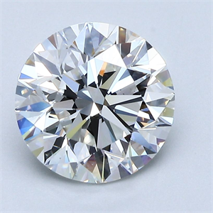 Picture of Natural Diamond 2.51 Carats, Round with Excellent Cut, F Color, VS2 Clarity and Certified by GIA