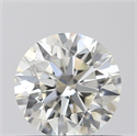 Natural Diamond 0.53 Carats, Round with Excellent Cut, J Color, SI1 Clarity and Certified by GIA