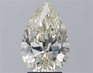 Picture of Natural Diamond 2.80 Carats, Pear with  Cut, K Color, VS1 Clarity and Certified by IGI