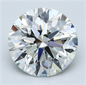 Natural Diamond 2.50 Carats, Round with Excellent Cut, G Color, VS1 Clarity and Certified by GIA