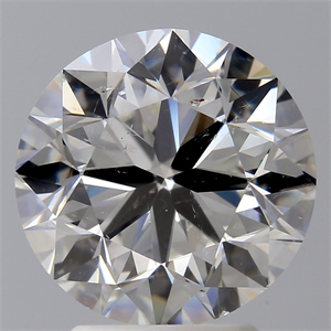 Picture of Natural Diamond 3.01 Carats, Round with Very Good Cut, H Color, SI1 Clarity and Certified by GIA