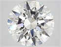 Natural Diamond 5.08 Carats, Round with Excellent Cut, H Color, VS2 Clarity and Certified by GIA