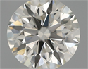 Natural Diamond 0.43 Carats, Round with Excellent Cut, H Color, VVS2 Clarity and Certified by IGI