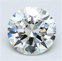 Natural Diamond 1.80 Carats, Round with Excellent Cut, J Color, VVS1 Clarity and Certified by GIA