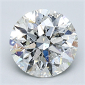 Natural Diamond 2.03 Carats, Round with Excellent Cut, H Color, I1 Clarity and Certified by GIA