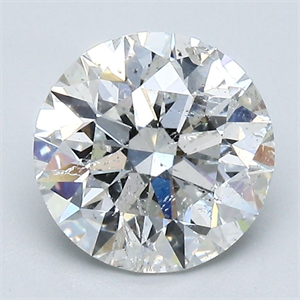 Picture of Natural Diamond 2.03 Carats, Round with Excellent Cut, H Color, I1 Clarity and Certified by GIA