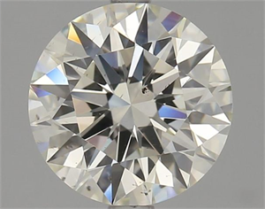 Picture of Natural Diamond 2.52 Carats, Round with Good Cut, K Color, SI1 Clarity and Certified by GIA