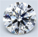 Natural Diamond 2.71 Carats, Round with Excellent Cut, D Color, VVS1 Clarity and Certified by GIA