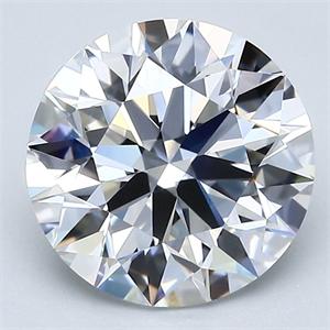 Picture of Natural Diamond 2.71 Carats, Round with Excellent Cut, D Color, VVS1 Clarity and Certified by GIA