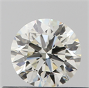 Natural Diamond 0.40 Carats, Round with Excellent Cut, J Color, VVS2 Clarity and Certified by GIA