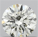 Natural Diamond 0.51 Carats, Round with Excellent Cut, J Color, IF Clarity and Certified by IGI