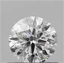 Natural Diamond 0.50 Carats, Round with Excellent Cut, F Color, I1 Clarity and Certified by IGI