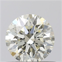 Natural Diamond 0.53 Carats, Round with Excellent Cut, K Color, VVS2 Clarity and Certified by IGI