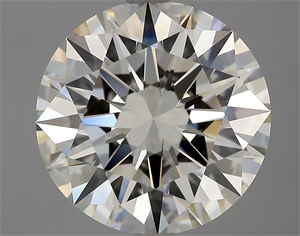 Picture of Natural Diamond 3.08 Carats, Round with Excellent Cut, I Color, VVS2 Clarity and Certified by GIA