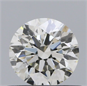 Natural Diamond 0.51 Carats, Round with Excellent Cut, K Color, SI1 Clarity and Certified by GIA