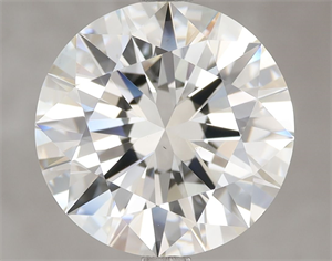 Picture of Natural Diamond 4.01 Carats, Round with Excellent Cut, H Color, VS2 Clarity and Certified by GIA