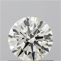 Natural Diamond 0.57 Carats, Round with Excellent Cut, I Color, VVS2 Clarity and Certified by IGI