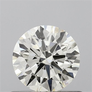 Picture of Natural Diamond 0.57 Carats, Round with Excellent Cut, I Color, VVS2 Clarity and Certified by IGI