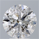 Natural Diamond 3.00 Carats, Round with Very Good Cut, G Color, I1 Clarity and Certified by GIA